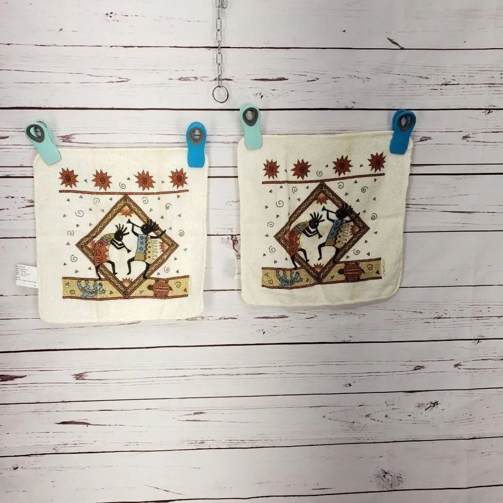 Franco Southwestern Boho Aztec‎ Wash Clothes New Without tags set of 2